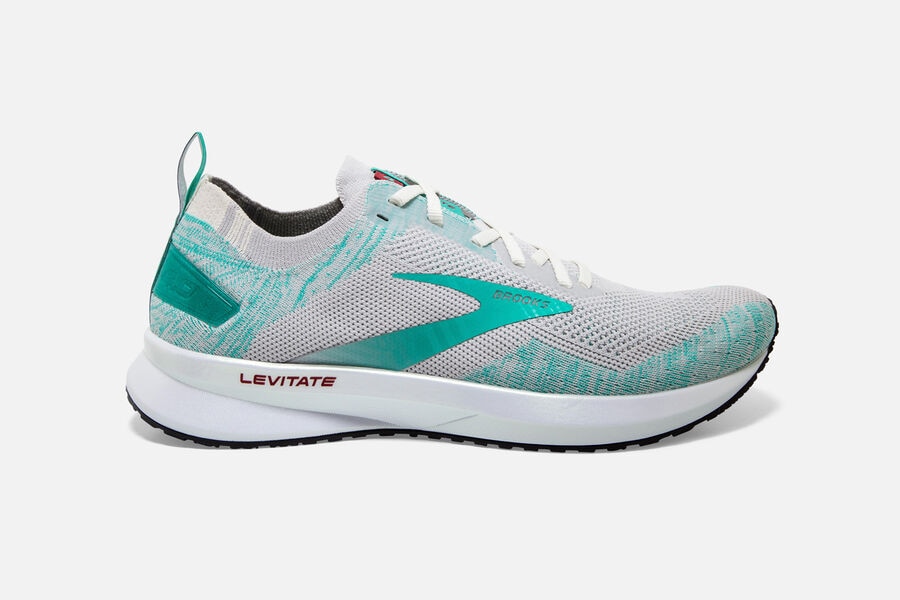 Brooks Levitate 4 Road Running Shoes Womens - Grey/Turquoise - ZARHP-0469